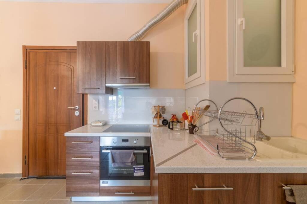 Bright Newly Renovated Apt Near Beach & Center+Ac Anemomylos Extérieur photo