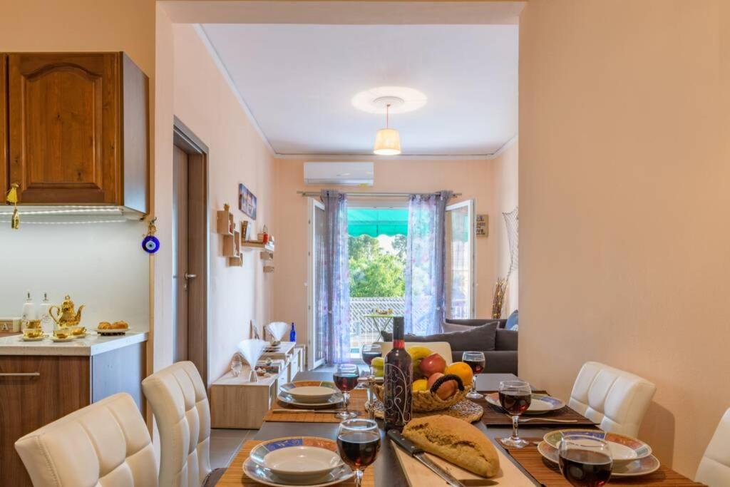 Bright Newly Renovated Apt Near Beach & Center+Ac Anemomylos Extérieur photo